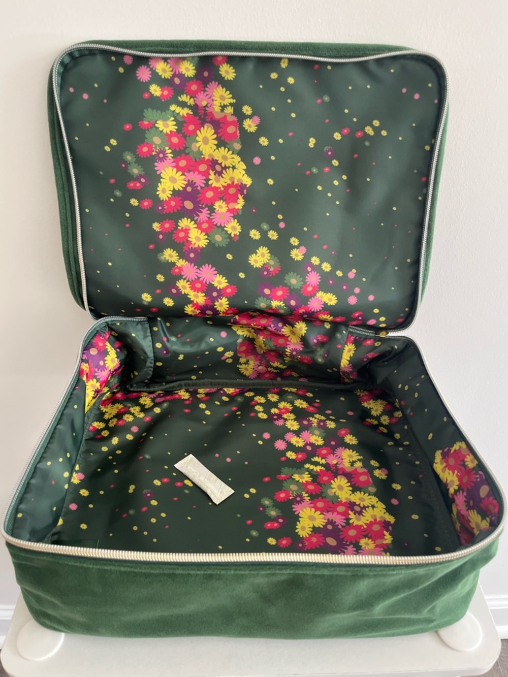 Authentic Marc Jacobs Vibrant Green Large Velvet organizer / case / packing cube